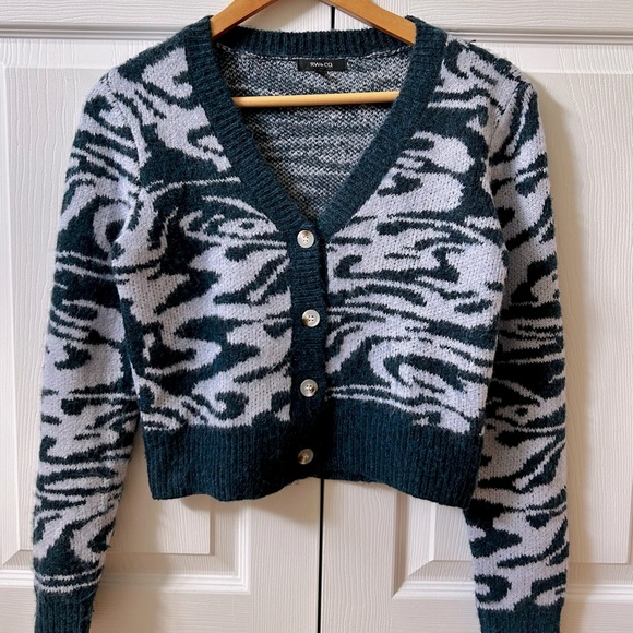 Zebra knit short cardigan - Picture 1 of 7